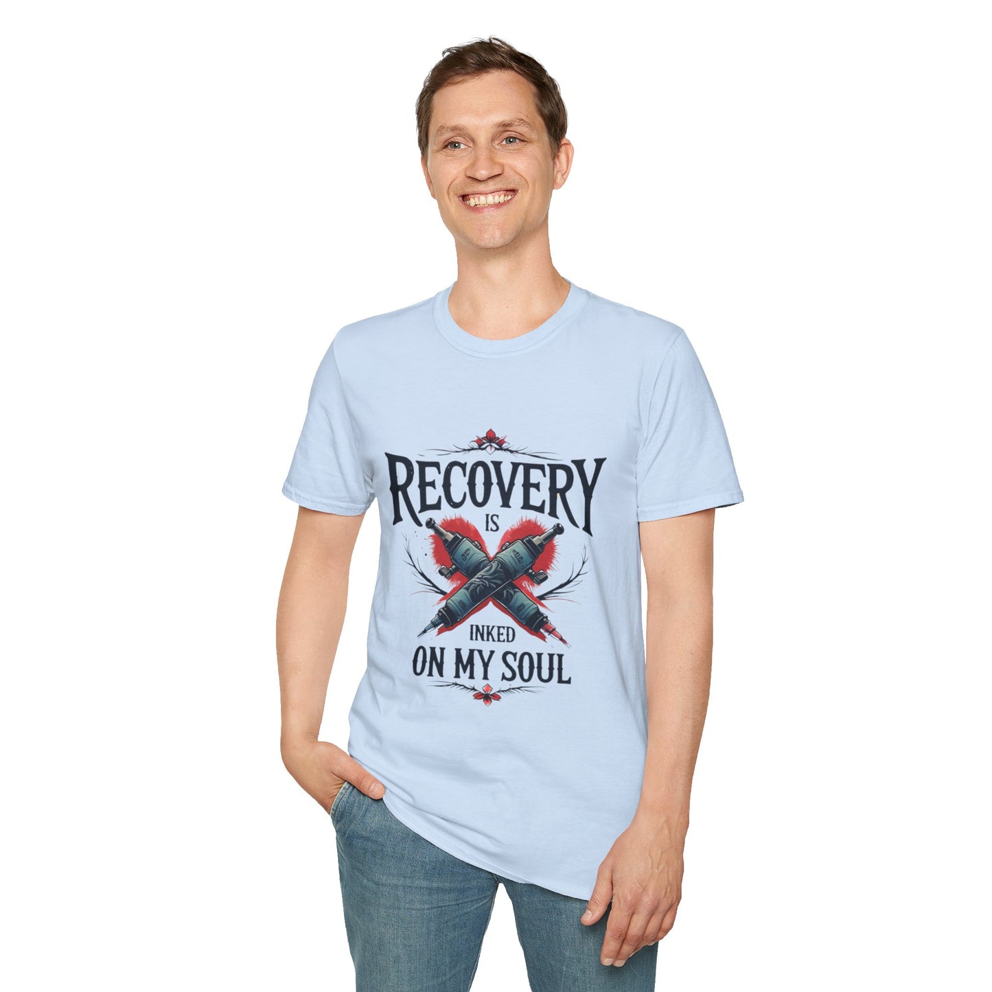 Recovery Is Inked On My Soul - Men’s T-Shirt