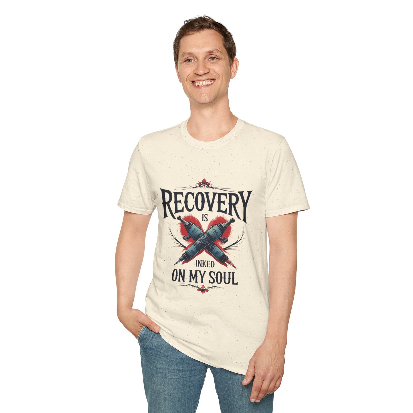 Recovery Is Inked On My Soul - Men’s T-Shirt