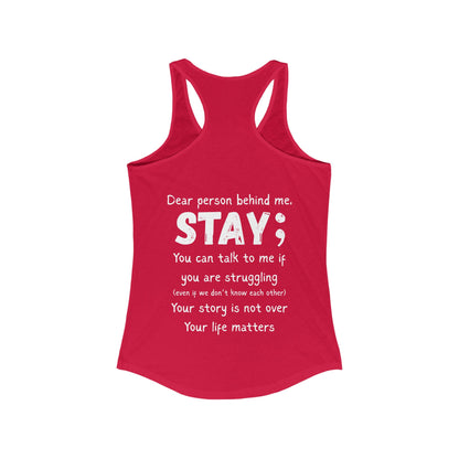 STAY - Women's Racerback Tank Top