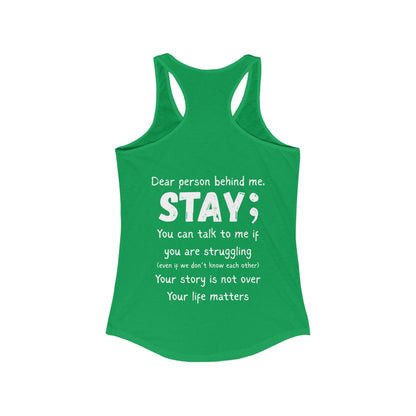 STAY - Women's Racerback Tank Top
