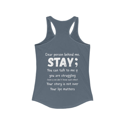 STAY - Women's Racerback Tank Top