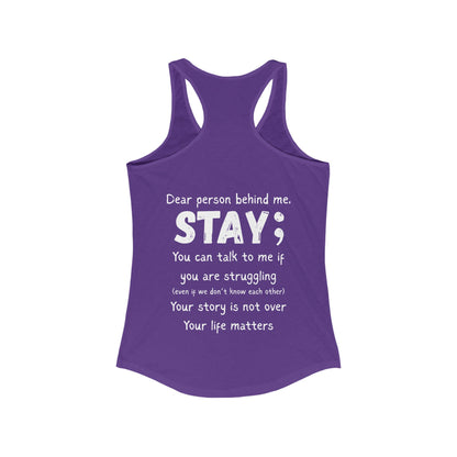 STAY - Women's Racerback Tank Top