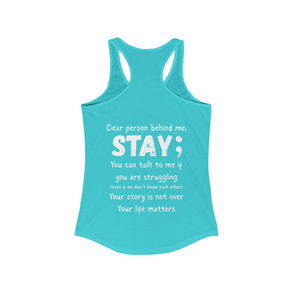 STAY - Women's Racerback Tank Top
