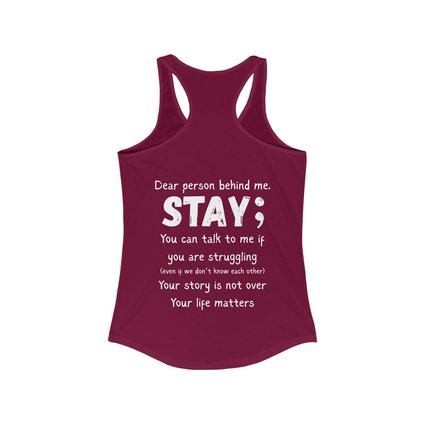 STAY - Women's Racerback Tank Top