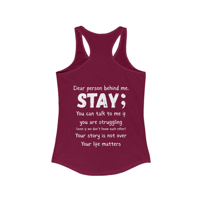 STAY - Women's Racerback Tank Top