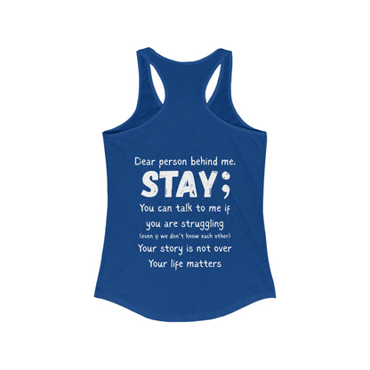 STAY - Women's Racerback Tank Top