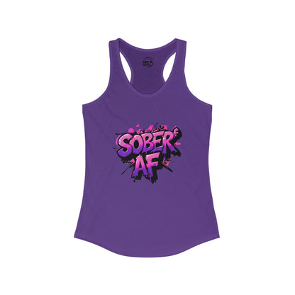 Pink & Purple Sober AF - Women's Racerback Tank