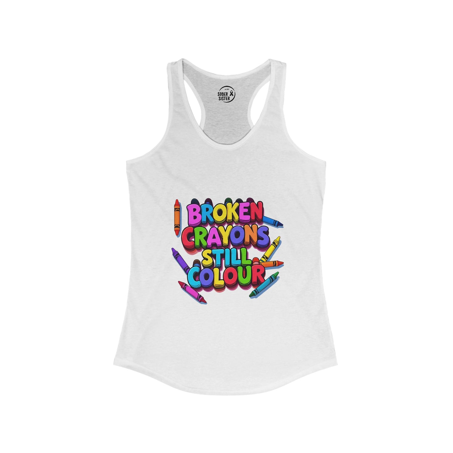 Broken Crayons Still Colour - Women's Racerback Tank