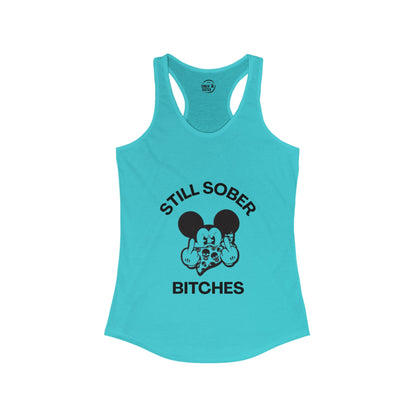 Mickey Mouse Still Sober B*tches - Women’s Racerback Tank