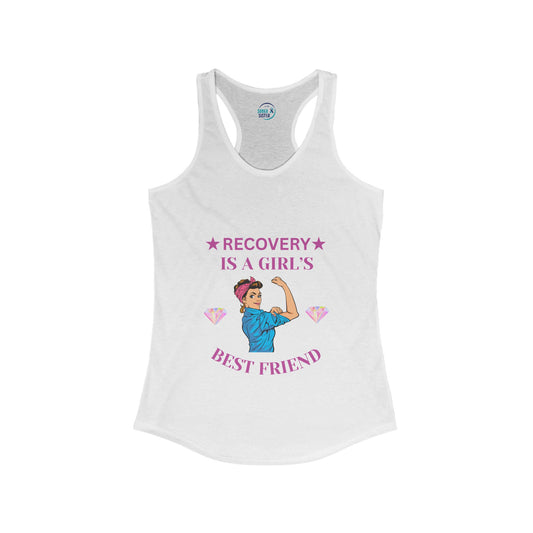 Recovery Is A Girl's Best Friend - Women’s Racerback Tank