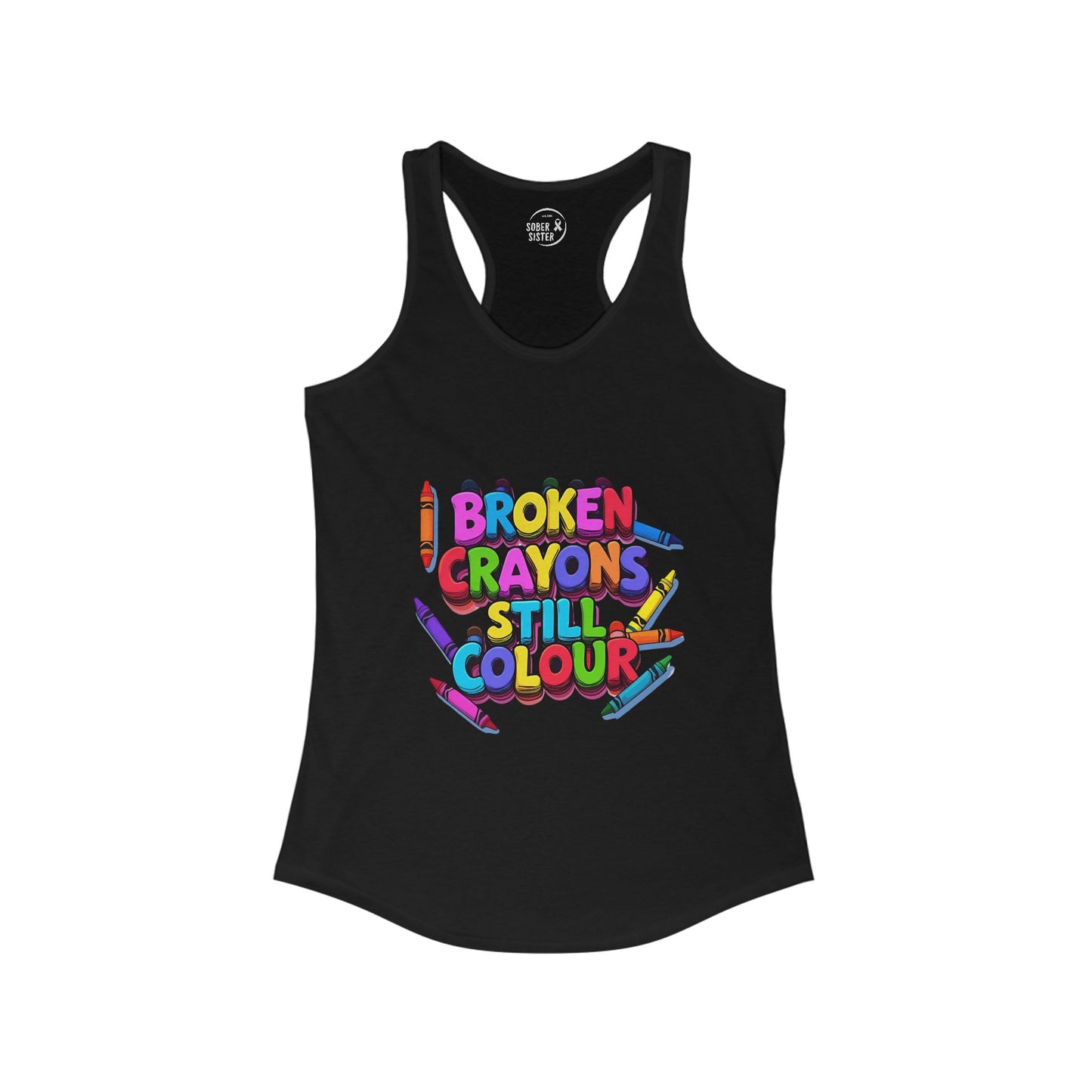 Broken Crayons Still Colour - Women's Racerback Tank