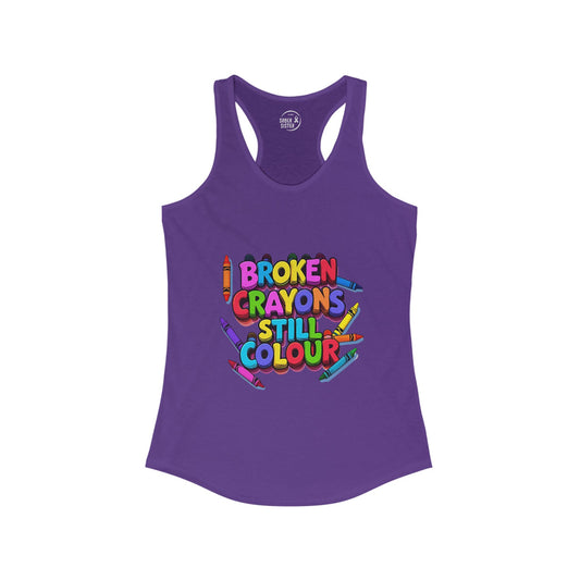 Broken Crayons Still Colour - Women's Racerback Tank