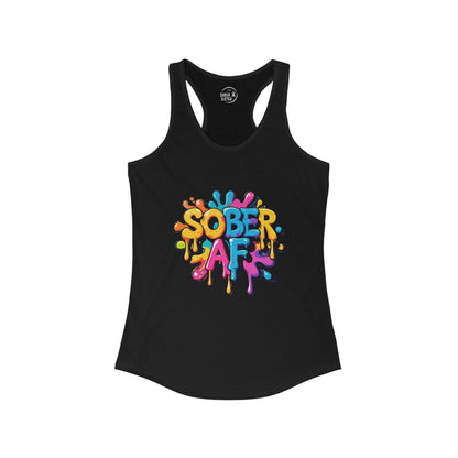 Sober AF Graffit - Women's Racerback Tank Top