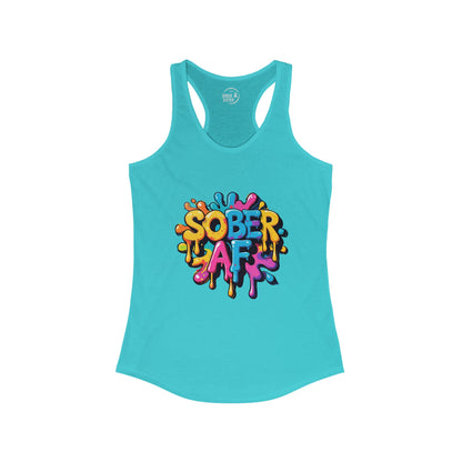 Sober AF Graffit - Women's Racerback Tank Top