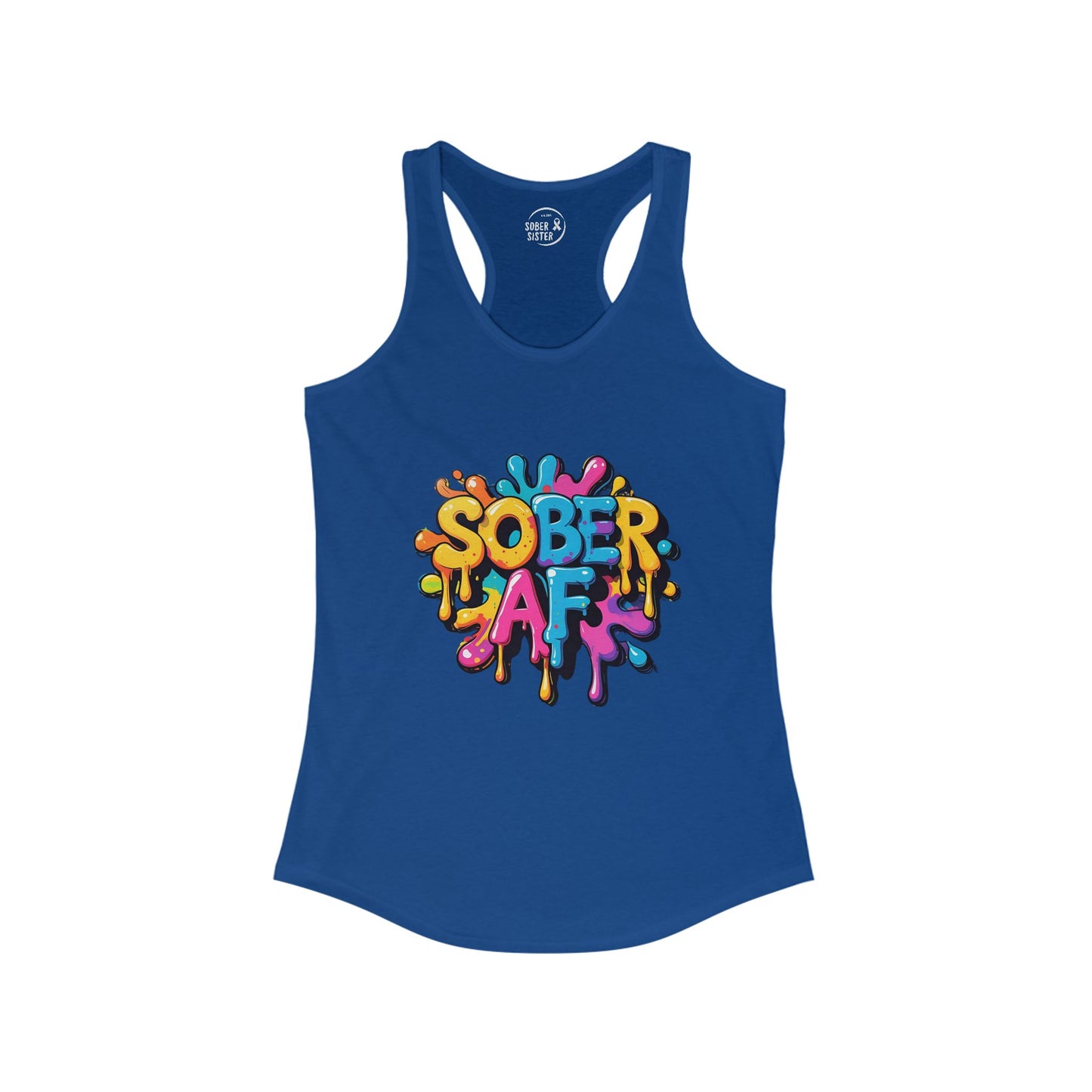 Sober AF Graffit - Women's Racerback Tank Top
