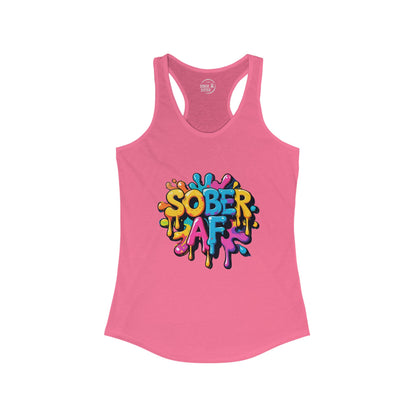 Sober AF Graffit - Women's Racerback Tank Top