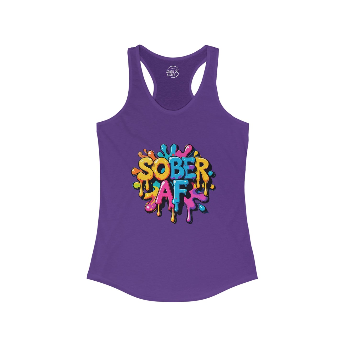 Sober AF Graffit - Women's Racerback Tank Top