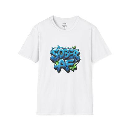 Blue Graffiti Sober AF - Men’s Shirt