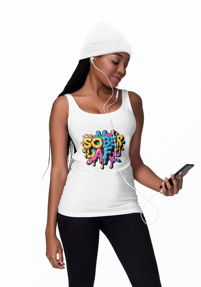 Sober AF Graffit - Women's Racerback Tank Top
