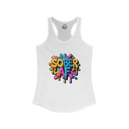 Sober AF Graffit - Women's Racerback Tank Top