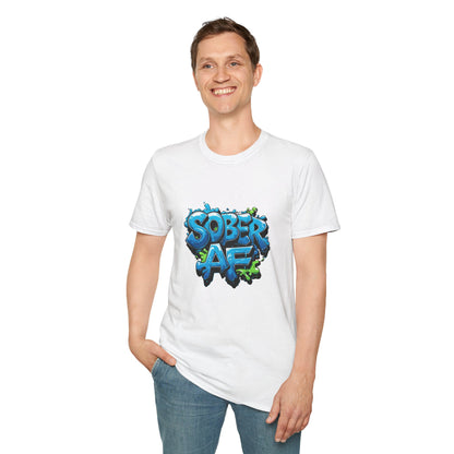Blue Graffiti Sober AF - Men’s Shirt