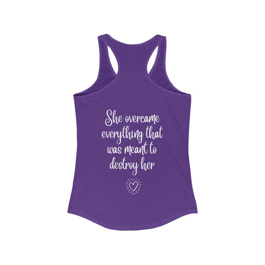 She Overcame Everything - Women's Racerback Tank