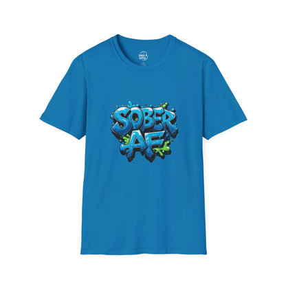 Blue Graffiti Sober AF - Men’s Shirt