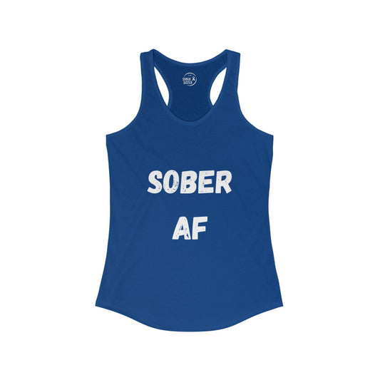 Sober AF - Women's Racerback Tank