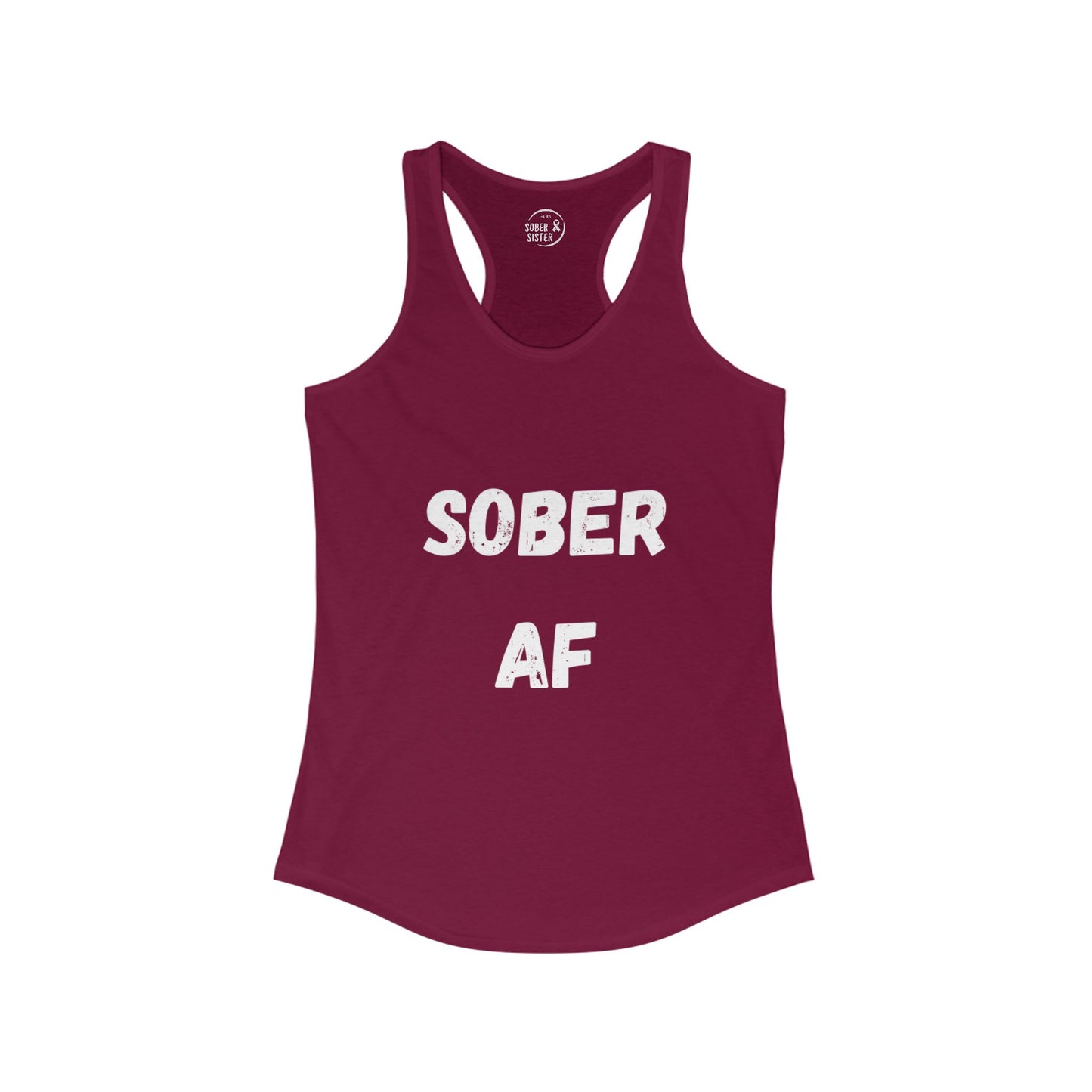 Sober AF - Women's Racerback Tank