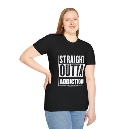 Straight Outta Addiction Recovery - Women's T-Shirt